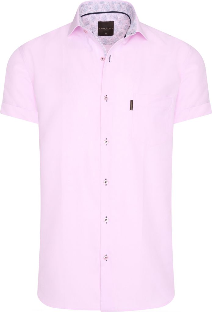 Cappuccino Italia Short Sleeve Blouse Roze Rosa - Große S