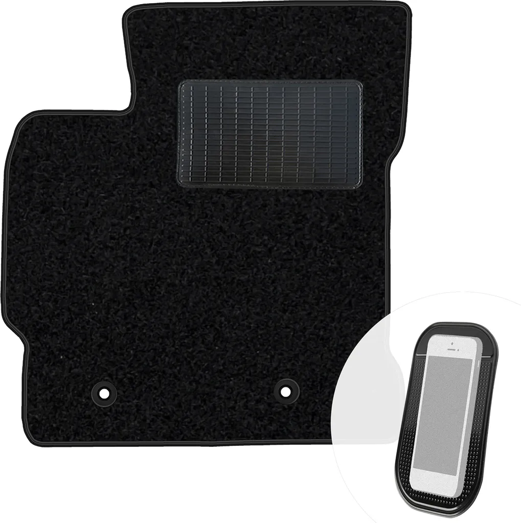 moto-MOLTICO tappetino conducente auto velours lato conducente tappetini auto nero tappetino conducente 1 pezzo adatto per Toyota Auris II 2013-2018