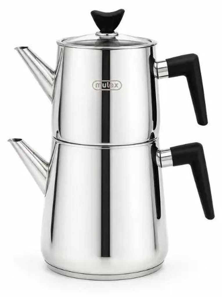 Set de théières Mulex couvercle en verre acier inox 18/10 Image du produit 