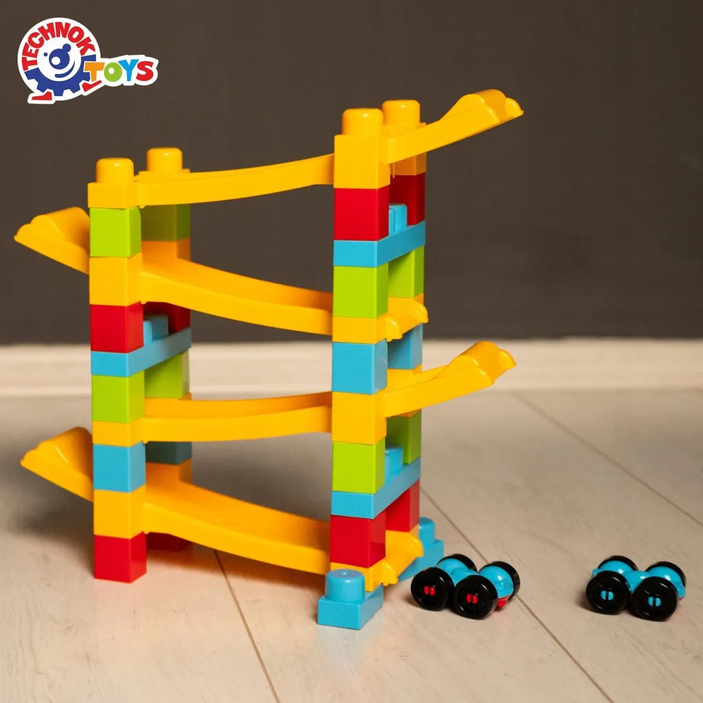 Jeu de construction circuit à billes Technok 40 blocs multicolores - 4