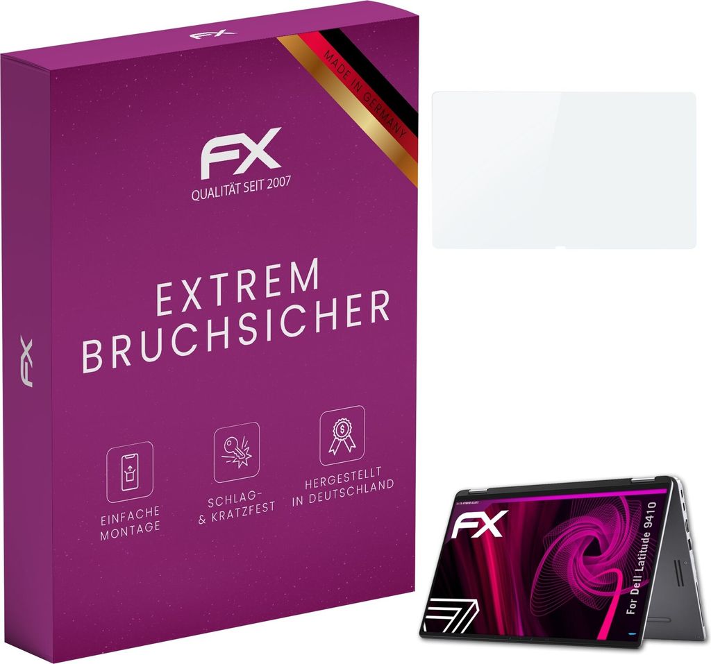 atFoliX FX-Hybrid-Glass Displayfolie kompatibel mit Dell Latitude 9410 Glasfolie