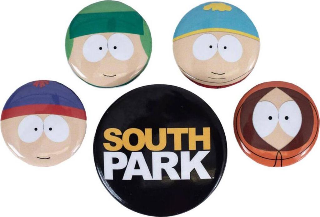 South Park - Logo - Anstecker-Set 5er-Pack TA13238 (Einheitsgröße) (Bunt)