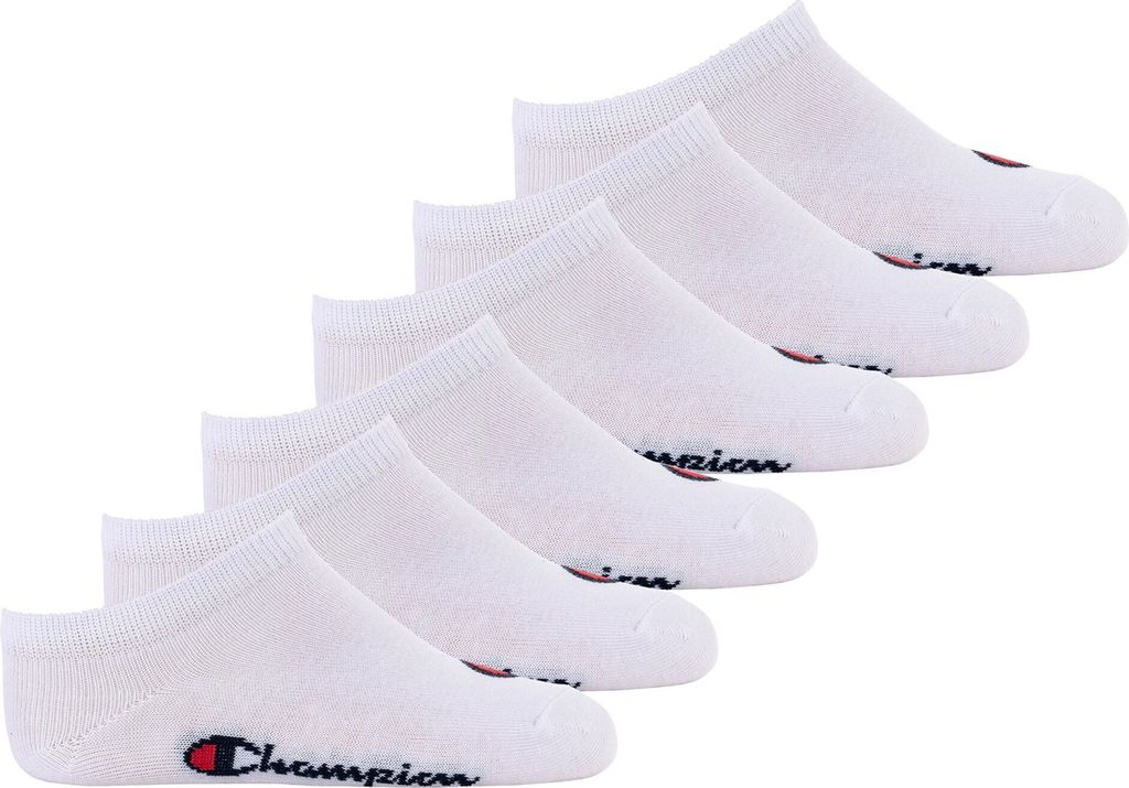 Champion Kinder Socken, 6er Pack - Sneaker, einfarbig Weiß 27-30