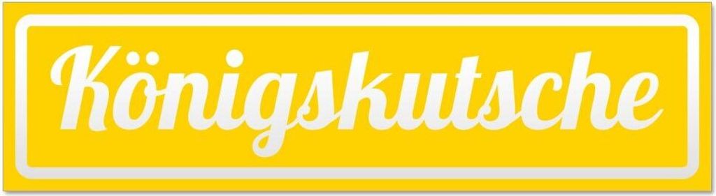 Kiwistar Königskutsche invertiert Magnetschild Schild magnetisch - 20cm Gelb - Magnetfolie für Auto PKW Kfz