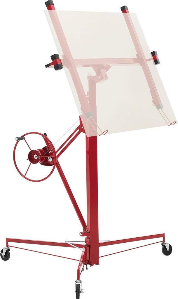 3353 mm Trockenbau-Hebevorrichtung, hochbelastbarer 68 kg Sheetrock-Hebezug mit verstellbarem Teleskoparm, feststellbaren Rädern, Trockenbau-Hebev...