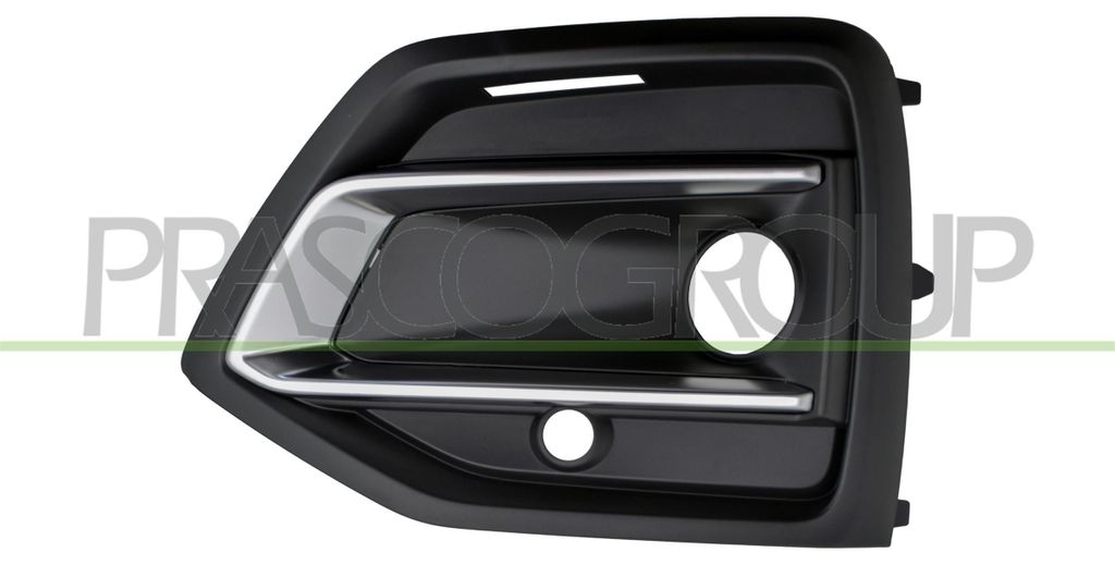 PRASCO Lüftungsgitter Grill Stoßfänger für AUDI Q5 (FYB) Schwarz Silber