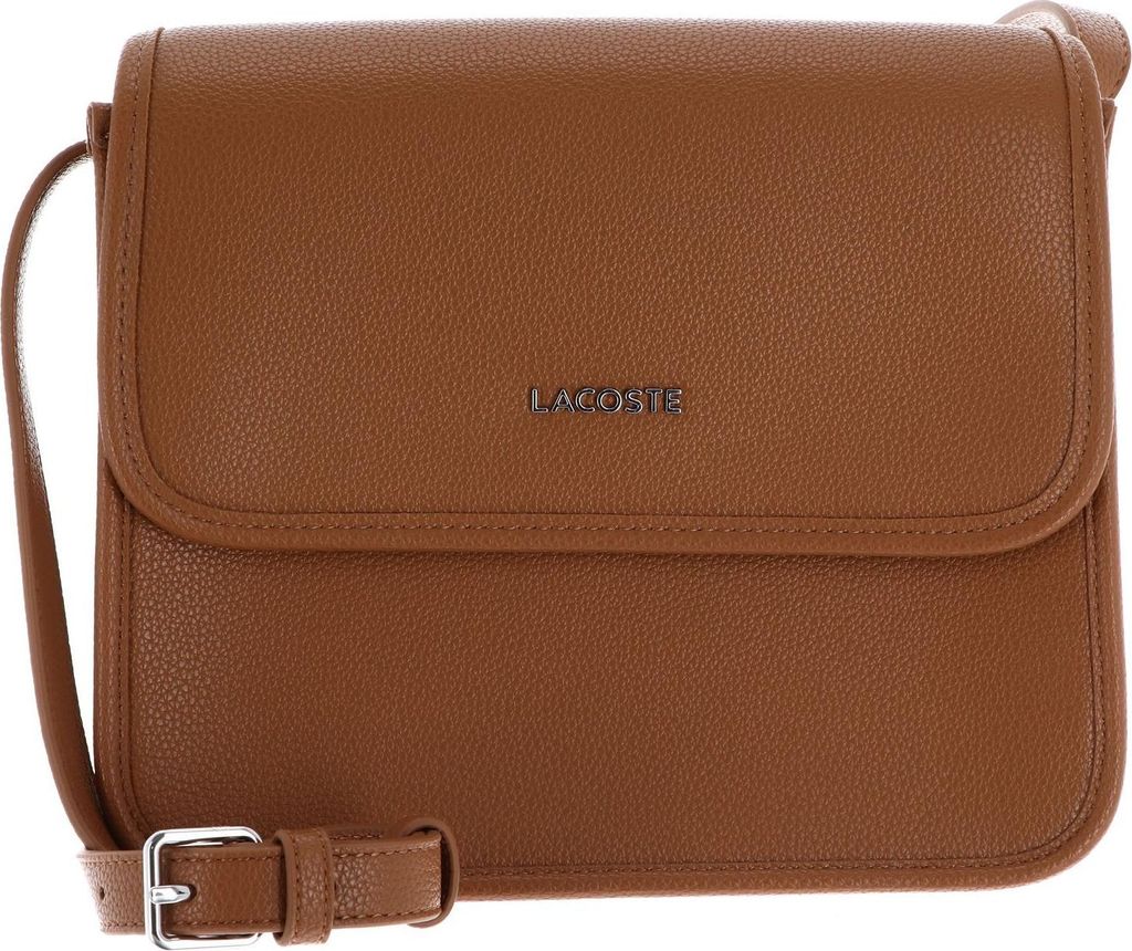 LACOSTE Umhängetasche Messenger Bag Argan Oil hellbraun