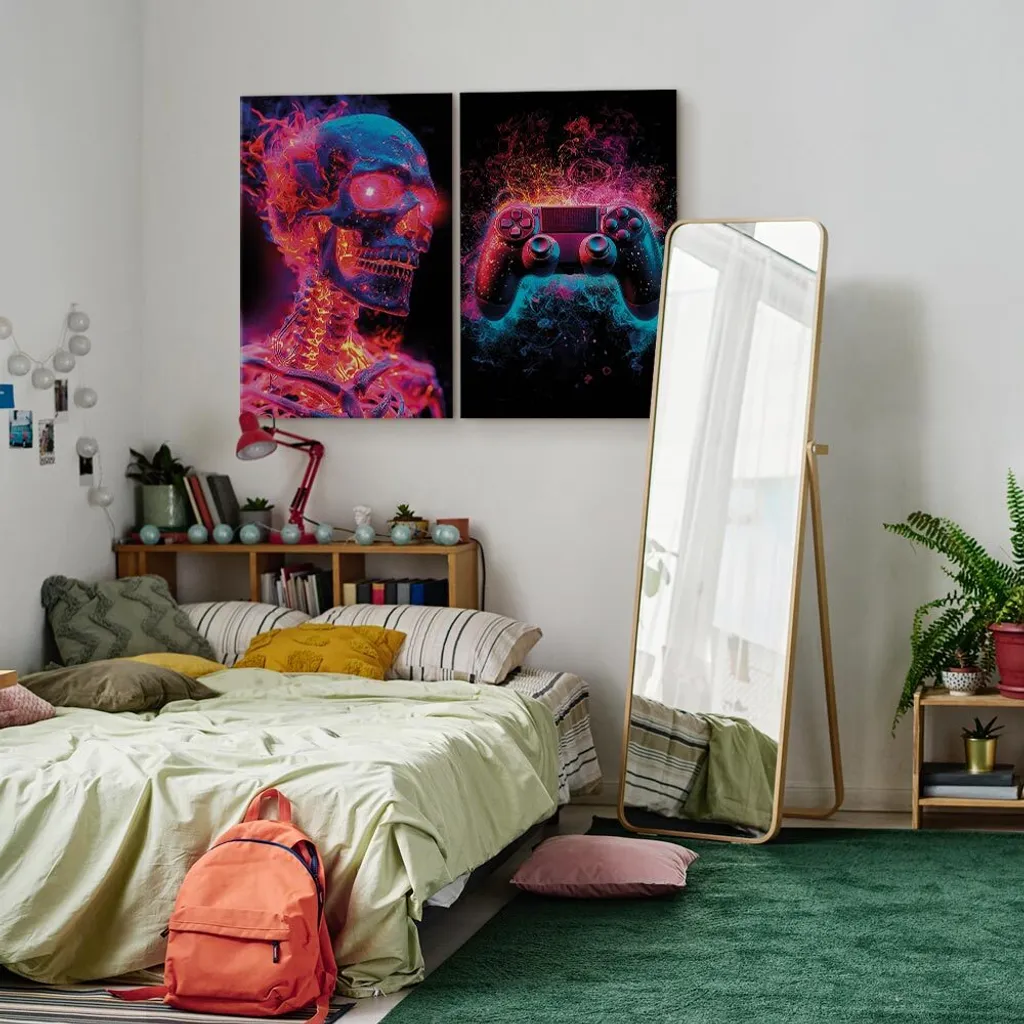 Stampa Artistica Su Tela Gamer Art - Solo 5 Minuti In Più! Poster Motivazionale Per Sala Giochi, Decorazione Parete Cameretta, Dimensioni 30,5 X 20,3 Cm