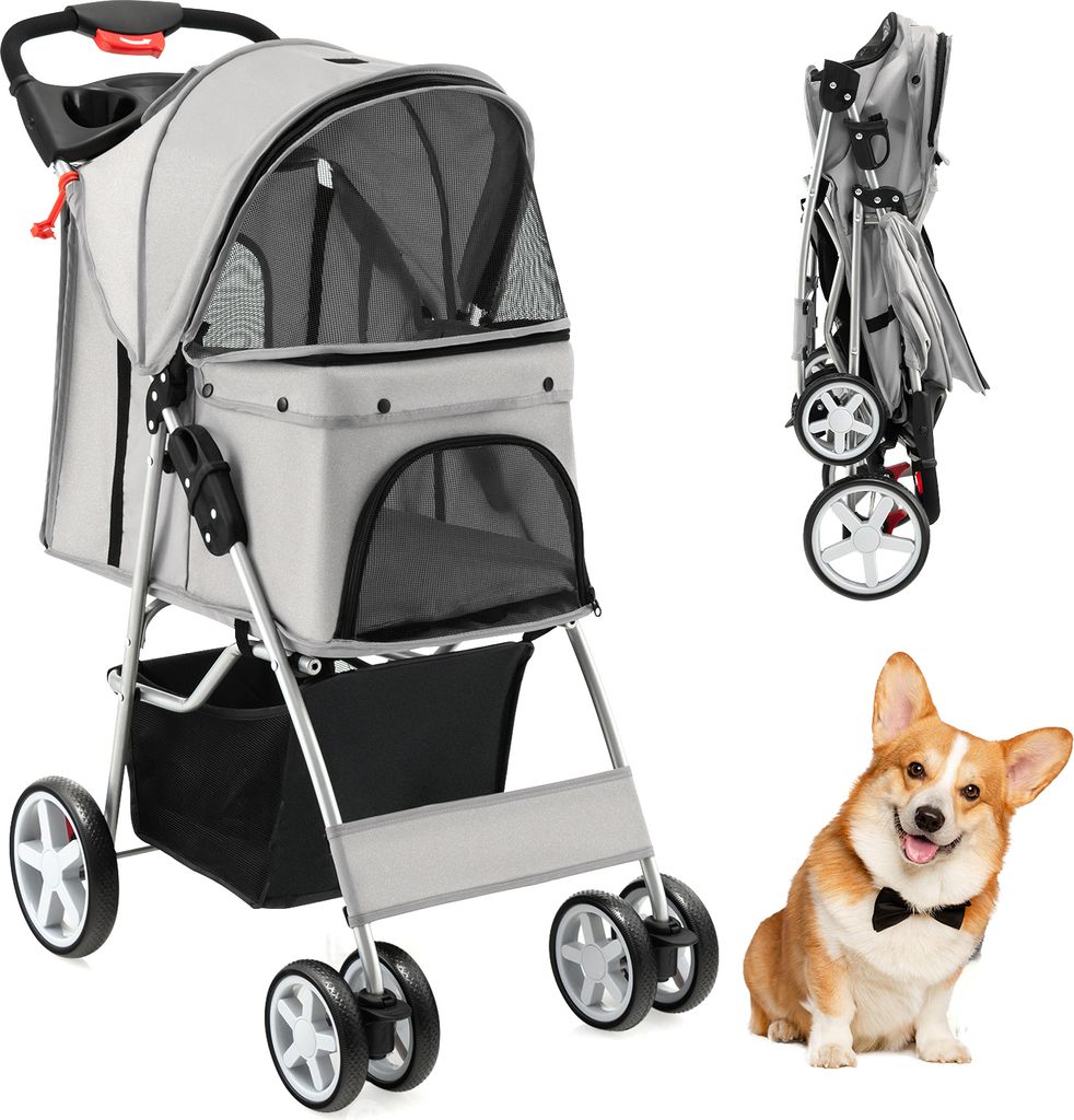 COSTWAY kočík pre psov do 15 kg, kočík pre psov so Obrázok produktu 