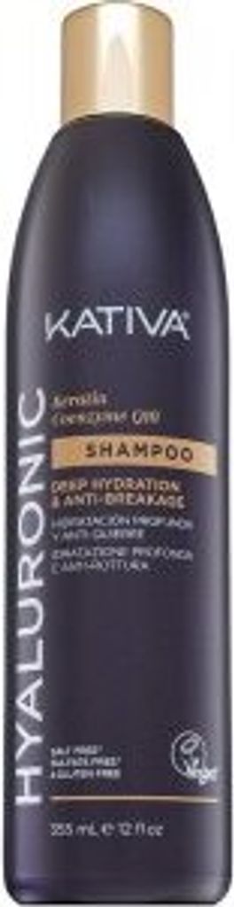 Kativa Hyaluronic Keratin - Coenzyme Q10 Shampoo Stärkungsshampoo mit Hyaluronsäure 355 ml