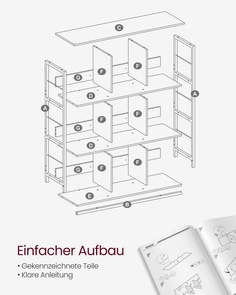 Étagère de rangement très résistante Rootz structure acier noir 103cm - 5