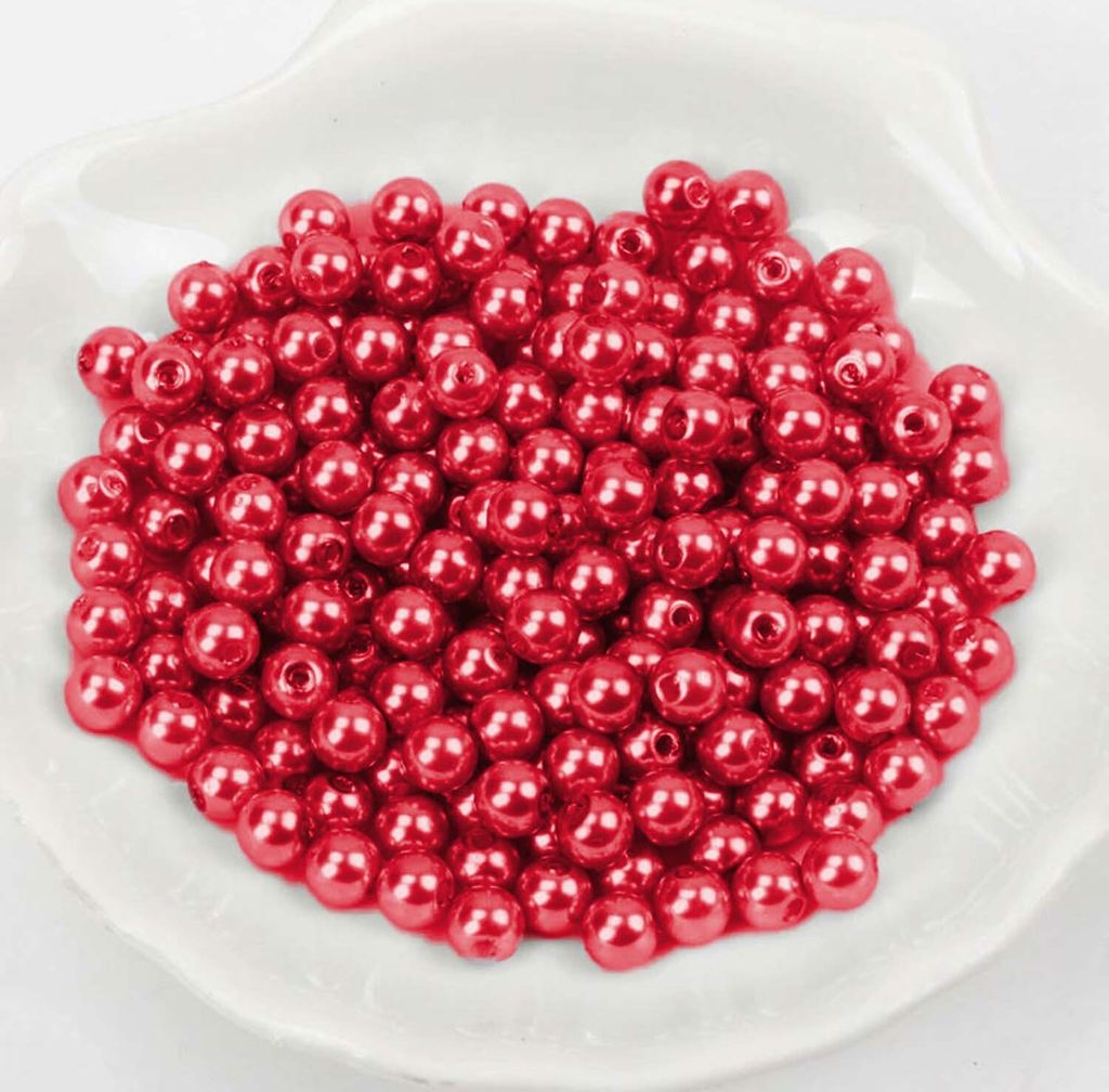Wachsperlen ca. 1000 Stück, 3mm, Rot Produktbild 