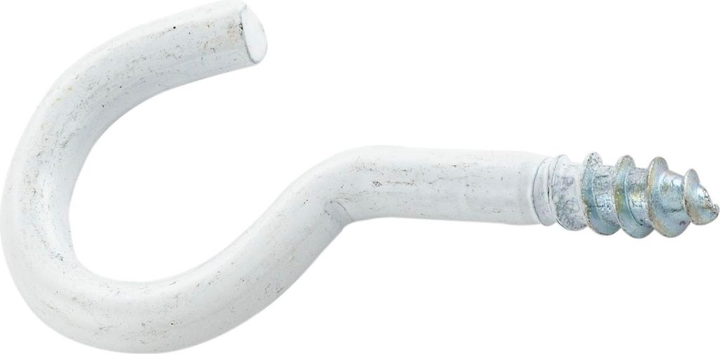 Schraubgebogen mit Holzgewinde gebogen Wandgebogen 4,1x40 mm weiß beschichtet