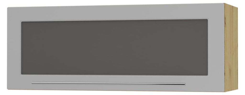 Küchenklapphängeschrank BARI 90x36cm Farbe & Ausführung wählbar BA-W4BS/90 WKF RAL 7040 fenstergrau matt Eiche Artisan