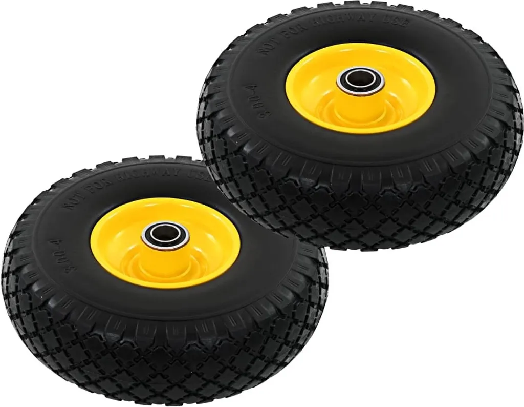 Roues de diable pour charges lourdes 260 mm, pneus pleins pour chantier x2