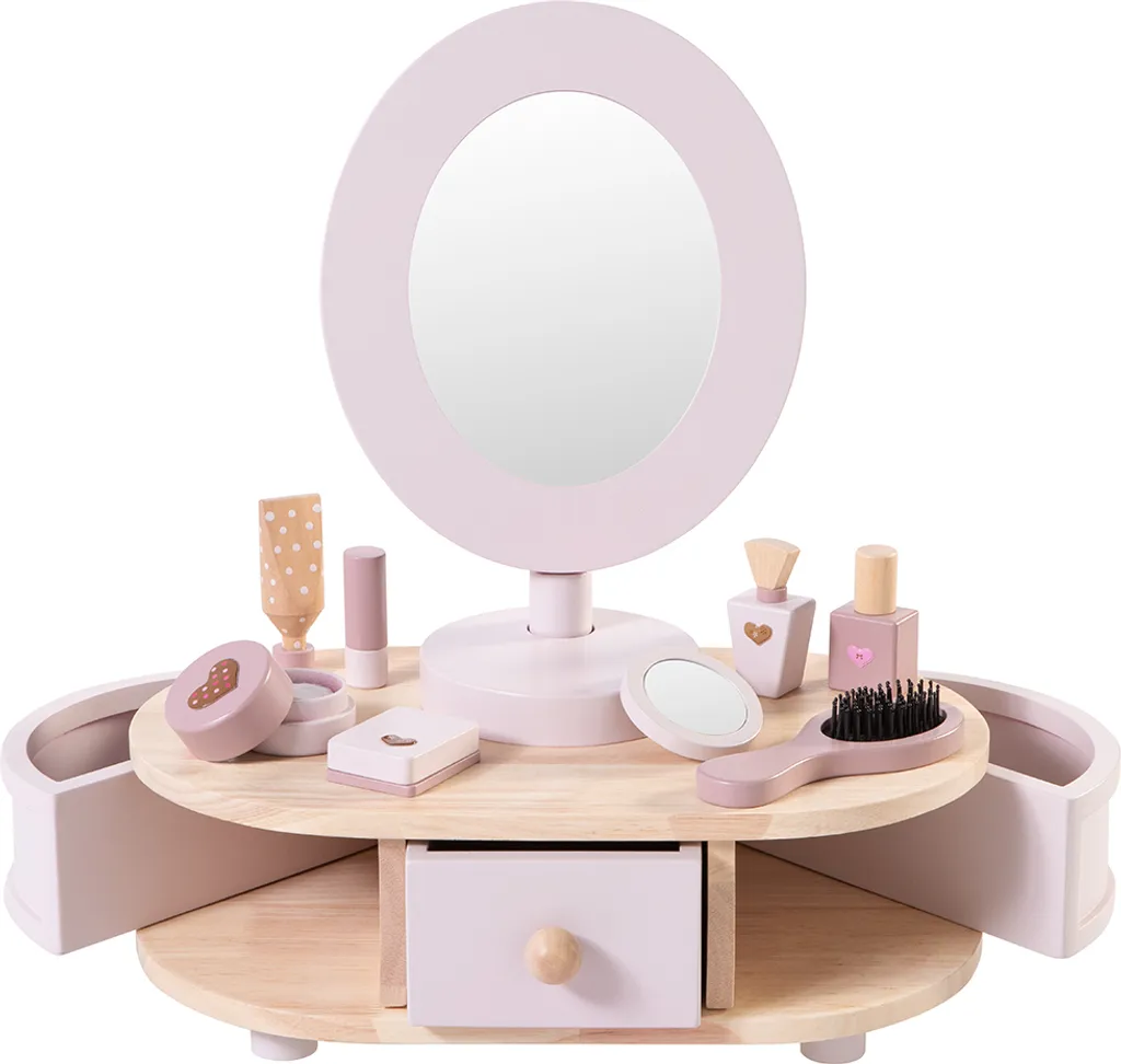 Table à langer bois pour enfants avec accessoires et stickers cœur 50012