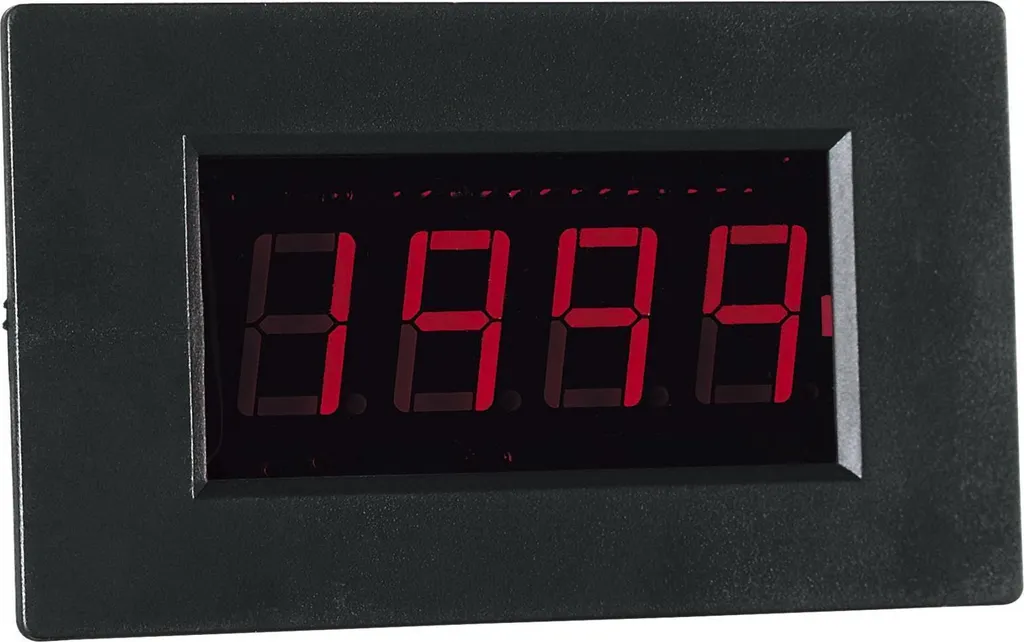 Voltmètre LED PeakTech LDP-235 avec Affichage LCD et Rétroéclairage Rouge