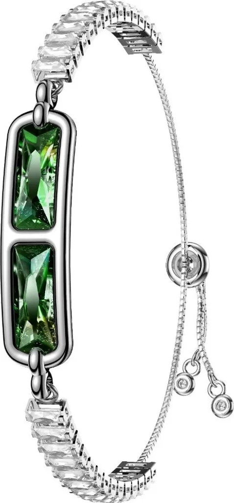 INF Bracciale Elegante Donna: Pietre Verdi, Zirconi e Stile Italiano