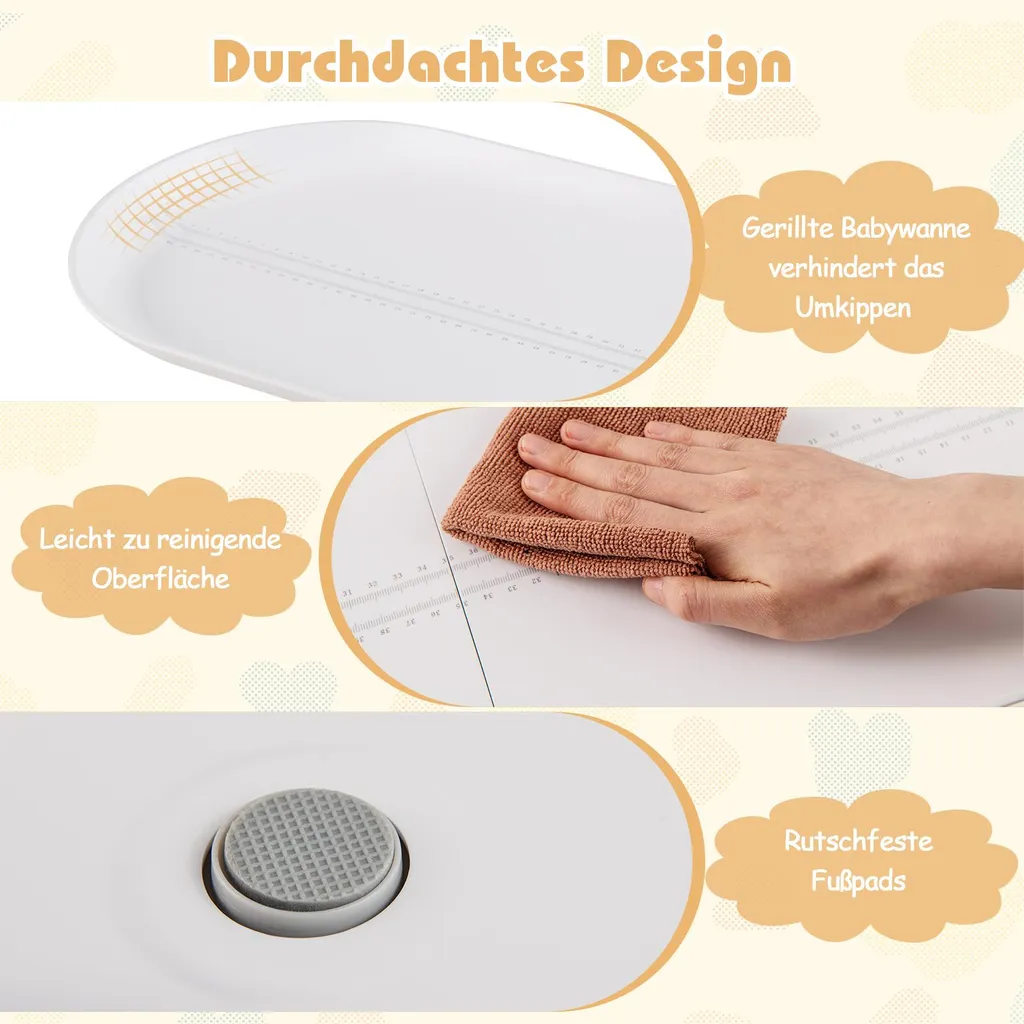 Pèse-bébé haute précision 150kg avec 5 modes et plateau amovible LED