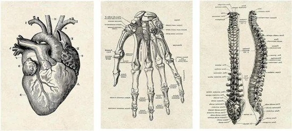 Déco murale pour cabinet médical : affiches anatomie cœur et mains