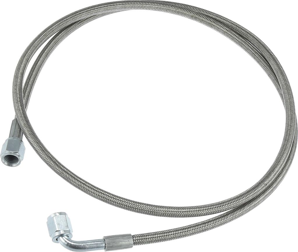 4AN Turbo Ölzuleitung 48" 90 Grad Gerade Edelstahlschlauch
