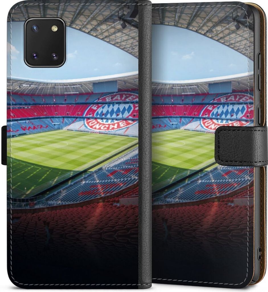 DeinDesign Klapphülle für Samsung Galaxy Note 10 lite Handytasche Lederhülle Tasche FC Bayern München FCB Stadion