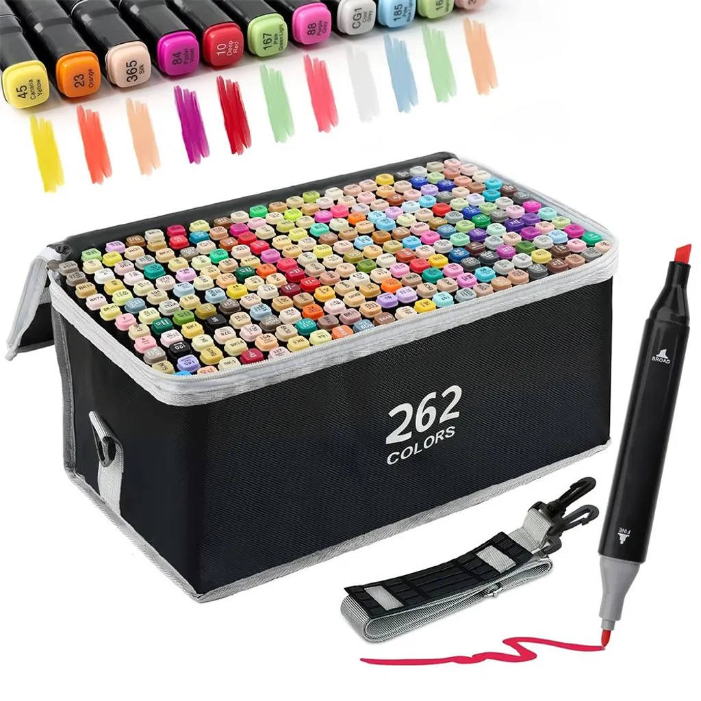 Feutres à Alcool 262 Couleurs Idéal pour Dessin Manga et Design