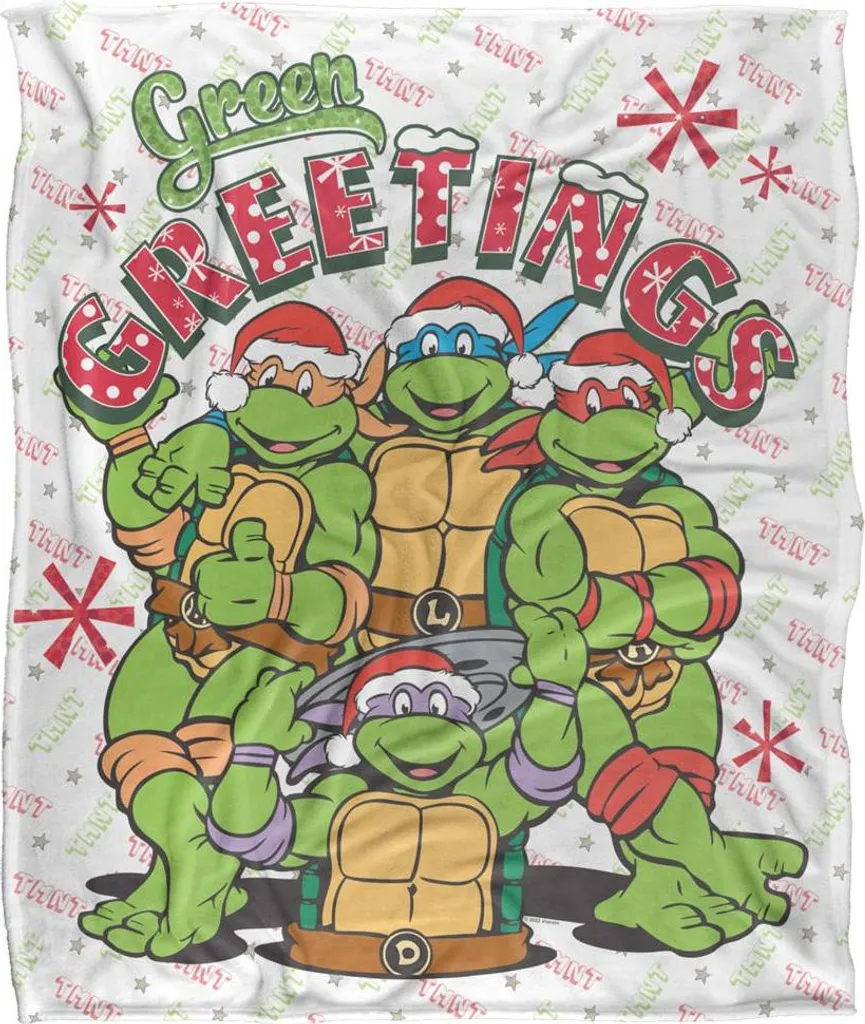 Couverture TMNT Supersoft Multicolore 152x127cm - Texture Soyeuse TV24871