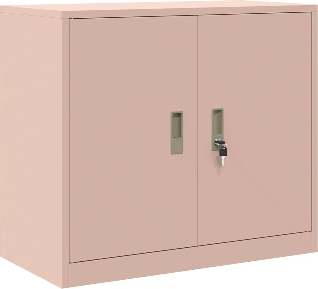 Armadio Ufficio Acciaio Rosa vidaXL 80 cm - Mobile Professionale Design
