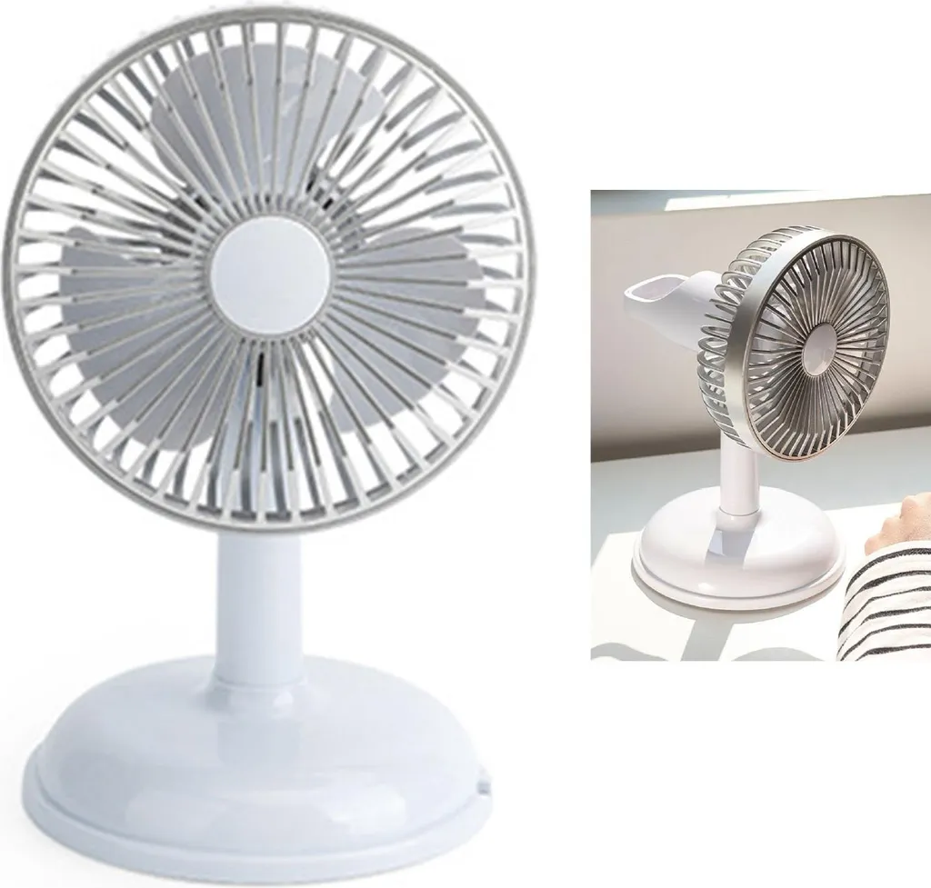 Mini Ventilateur USB Rétro Bleu - Idéal Bureau/Table - Confort d'Été