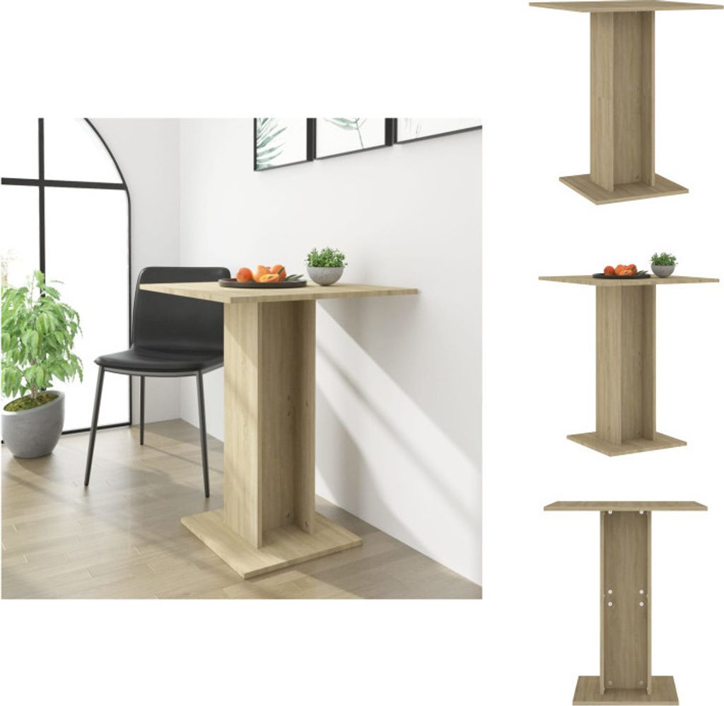 vidaXL Bistrotisch Sonoma-Eiche 60x60x75 cm Holzwerkstoff - Esstische