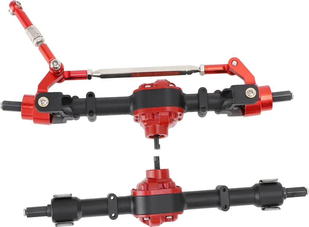 Ponts Métalliques Avant et Arrière pour Voiture RC MN99S D90 1/12 Noir
