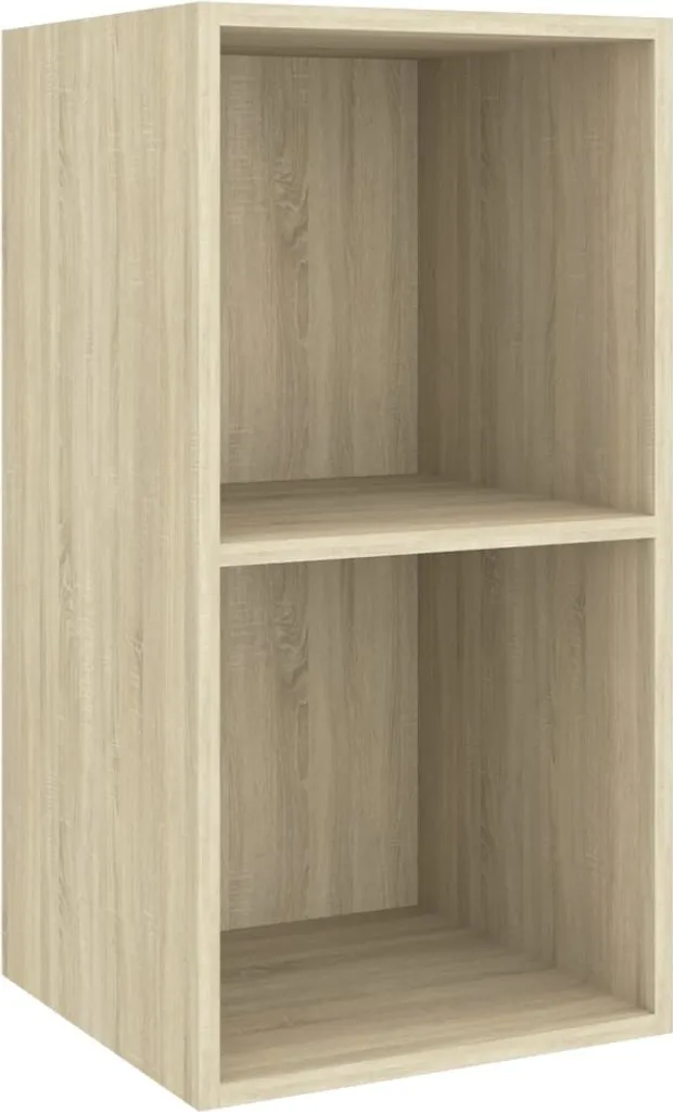 Mobile TV da Parete Rovere Sonoma 37x37x72 - Design Salva-Spazio Elegante