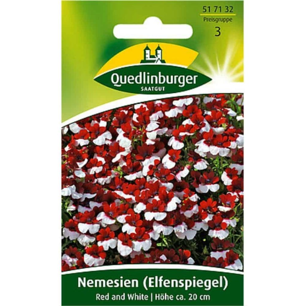Quedlinburger Saatgut - Nemesia (Specchio dell'elfo) rosso Immagine del prodotto 