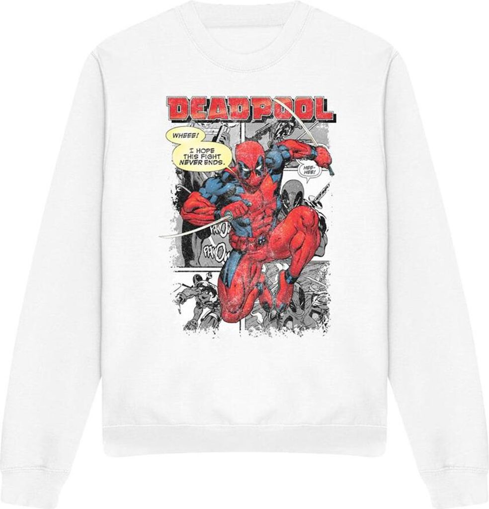 Deadpool - Sweatshirt für Herren/Damen Uni TV14971 (XL) (Weiß)