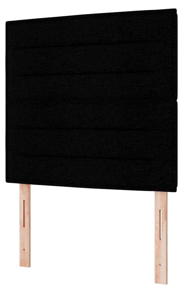 Boxspringbett mit Matratze Schwarz Kleines Doppelbett Stoff Gästebett Familienbett