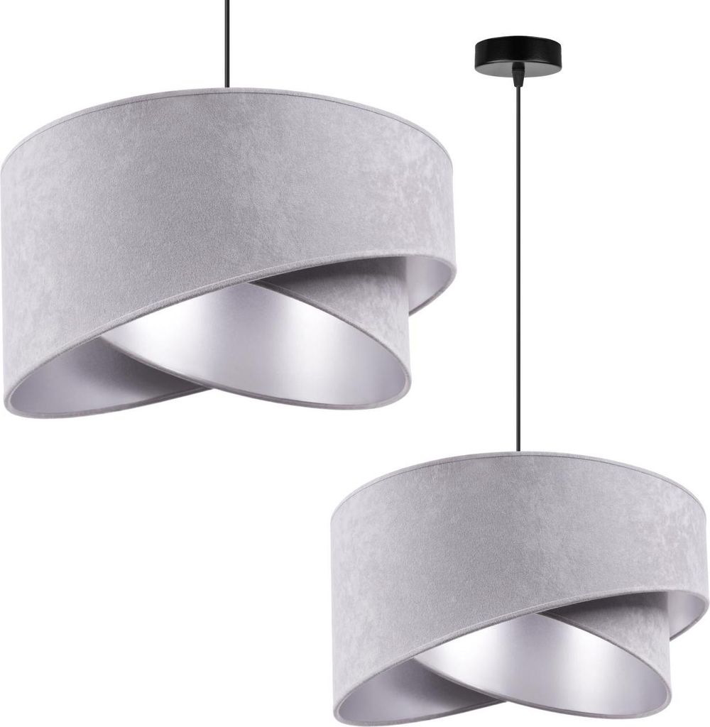 Pendelleuchte Glamour mit Lampenschirm – Elegante Hängelampe Kronleuchter Deckenlampe für Wohnzimmer und Esszimmer