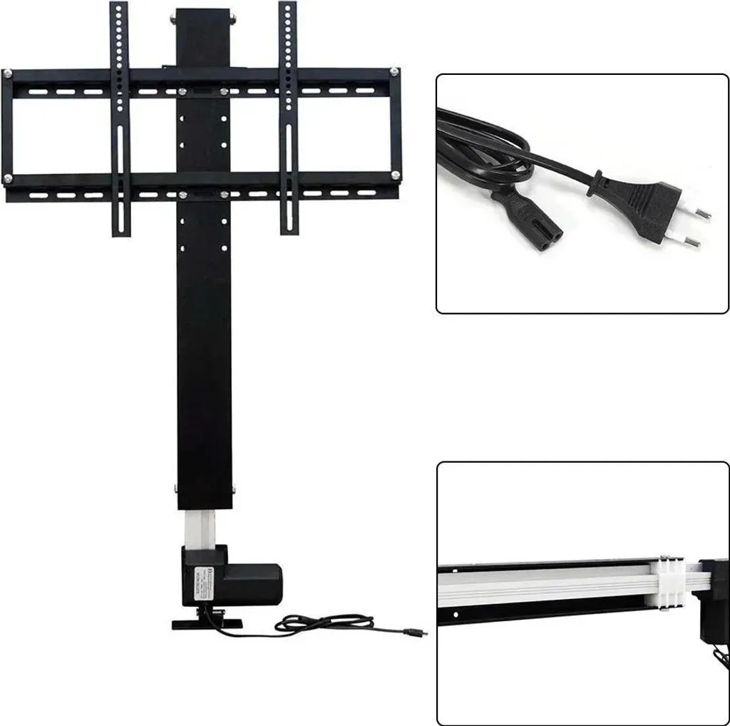 Cachez votre écran avec ce support TV élévateur électrique compact noir