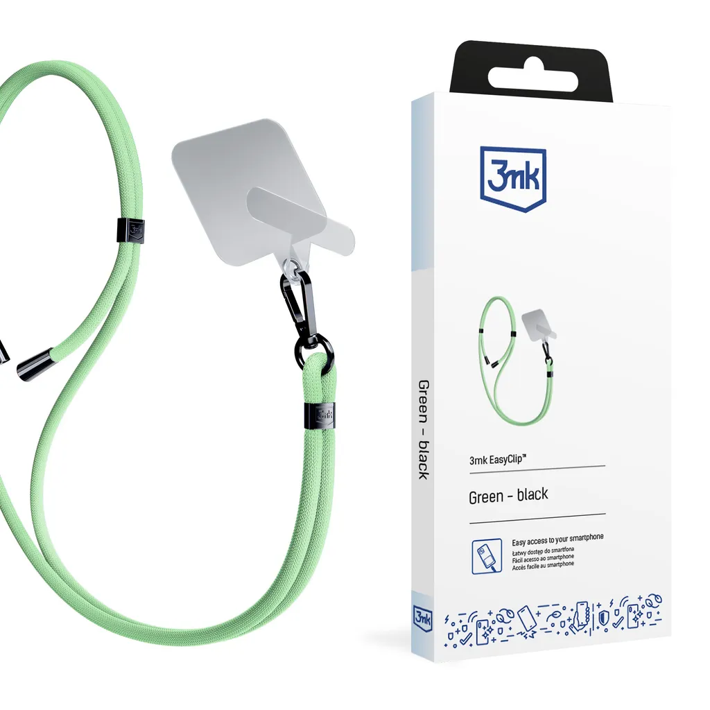 Laccio Smartphone 3Mk Easyclip Verde e Nero - Accessorio Moda Tech