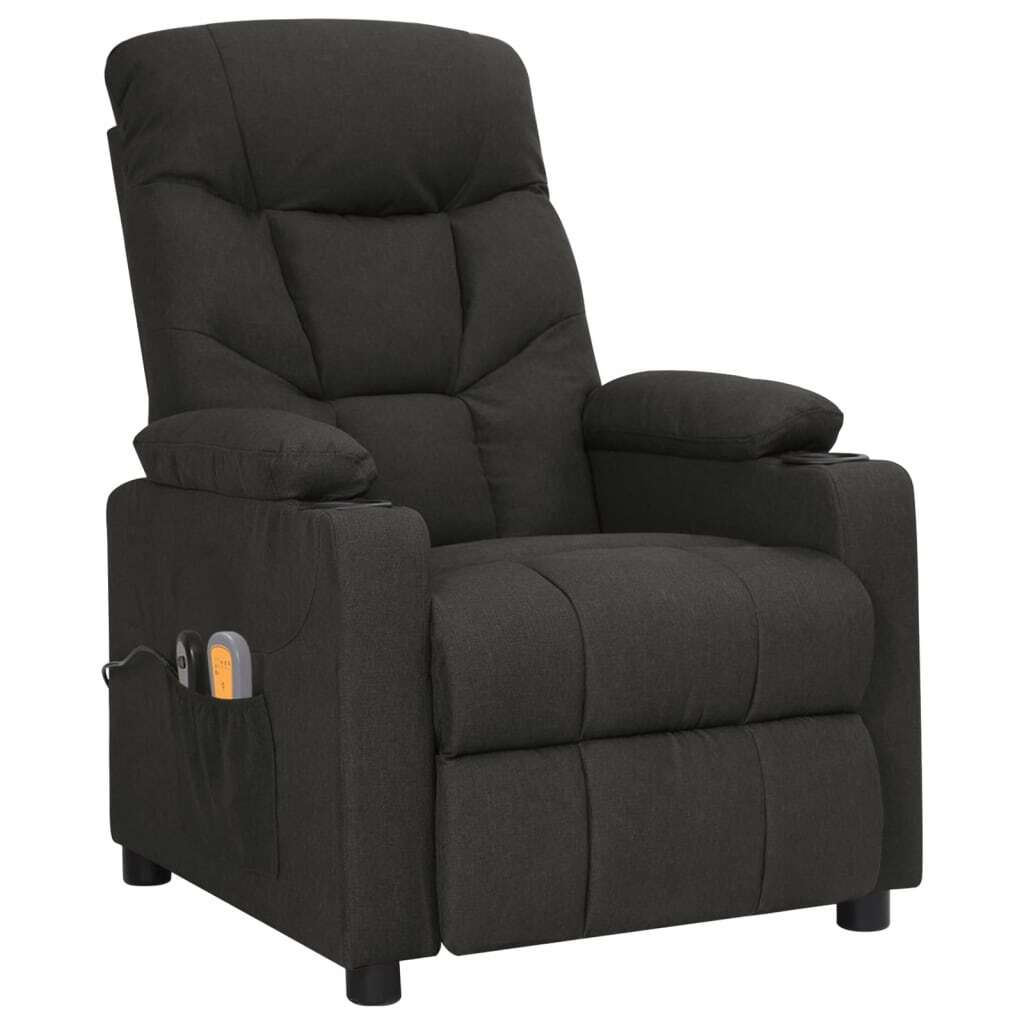 vidaXL Fauteuil de massage électrique noir tissu Image du produit 
