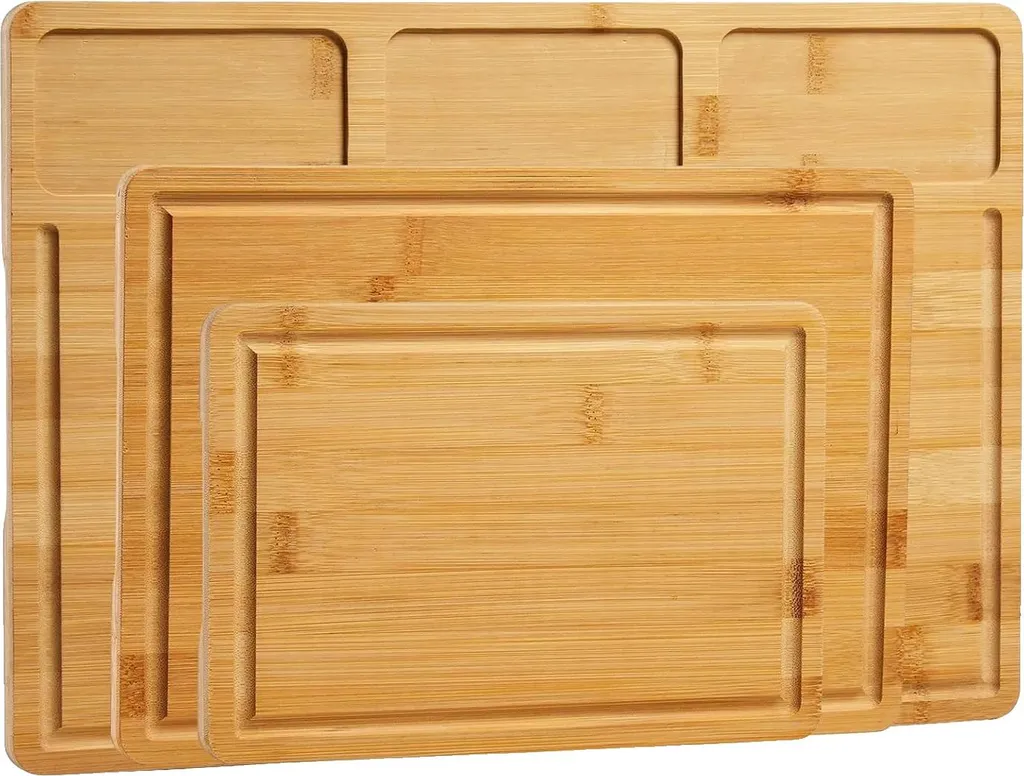 Set de 3 planches à découper en bambou 15mm : tailles S, M et L