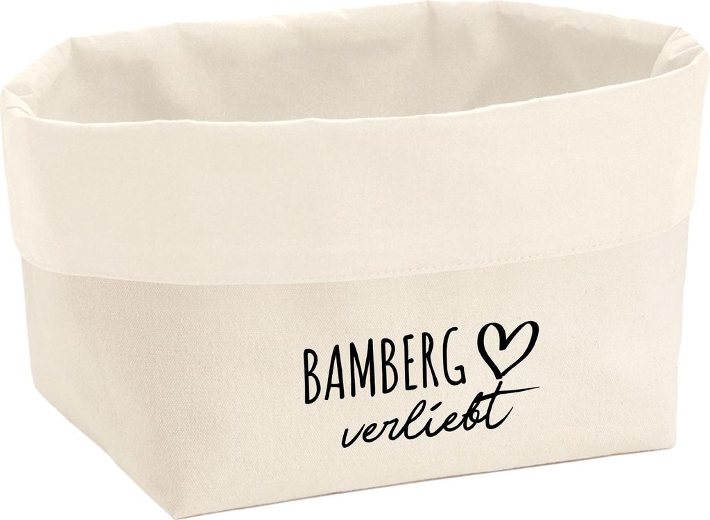 Huuraa Organizer Bamberg verliebt 8 Liter Large Canvas Baumwolle Utensilo Geschenkidee