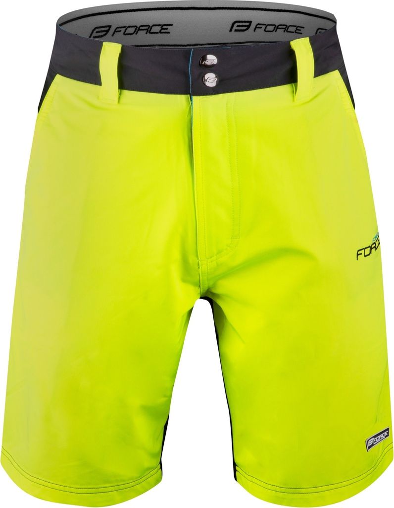 Force Blade MTB šortky pánske voľné s podšívkou čierne-fluo Obrázok produktu