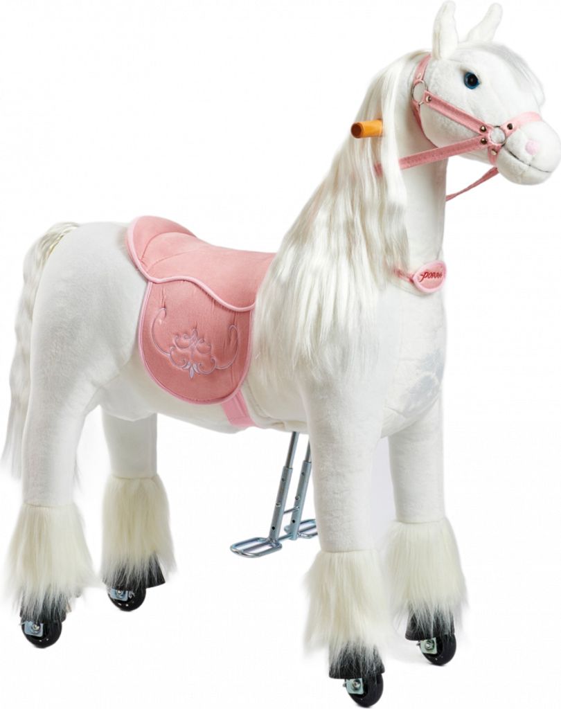 Mechanický jezdicí kůň Ponnie Tiara M s růžovým sedlem Obrázek produktu 
