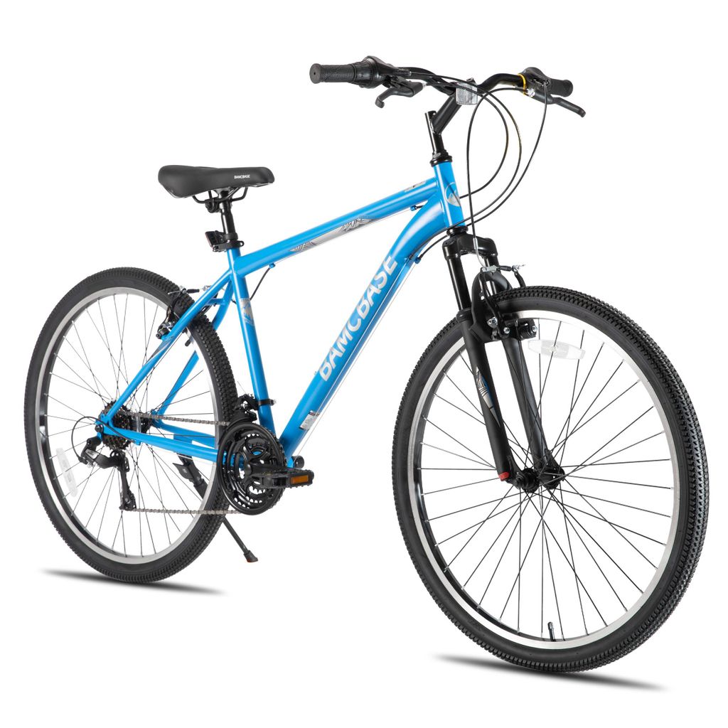 HILAND Mountainbike 27,5 Zoll MTB Herren Damen, mit 21 Gang Shimano, V-Bremse, Hardtail Fahrrad, Fahrräder für studentische Pendler, Blau