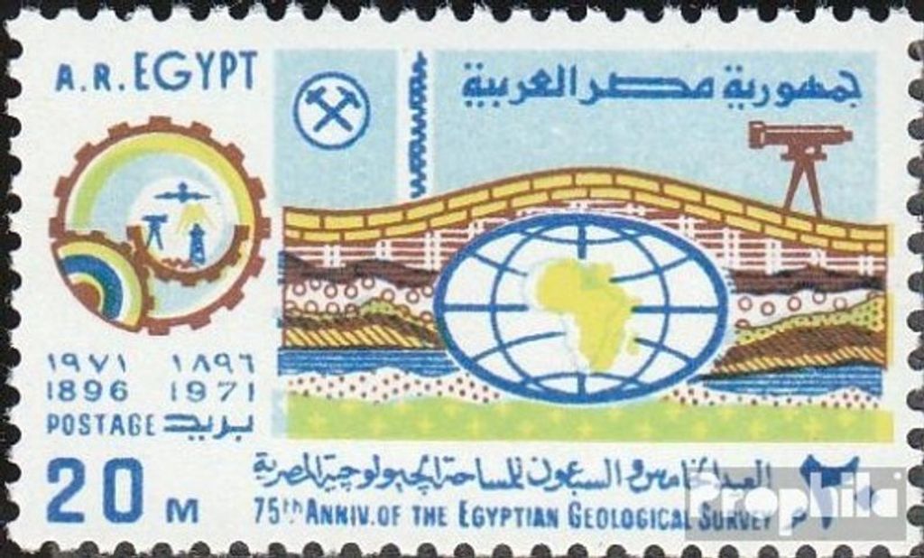 Briefmarken Ägypten 1971 Mi 1060 (kompl.Ausg.) postfrisch Vermessung