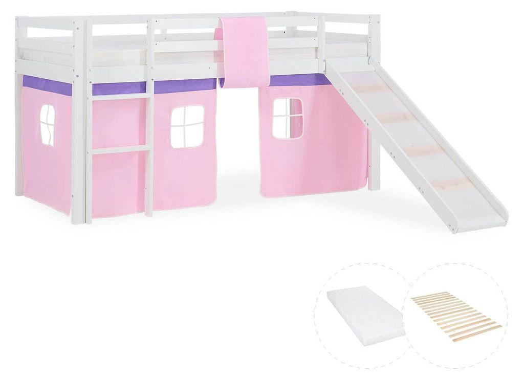 Homestyle4u Hochbett 90x200 Set mit Matratze ® Standard 100 Produktbild 