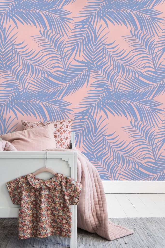 Coloray Fototapete 416x254 cm An Einer Wand Latex Latextapete - Palmblumen