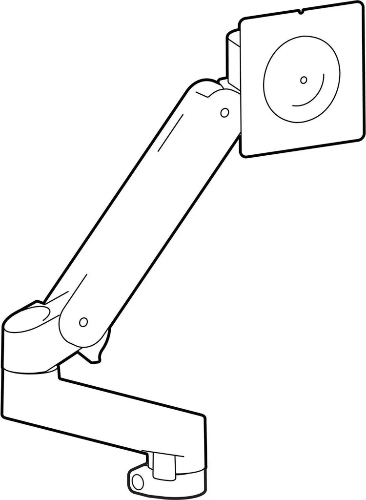 Support Écran Articulé Blanc pour Moniteur 34 Pouces et Fixation VESA