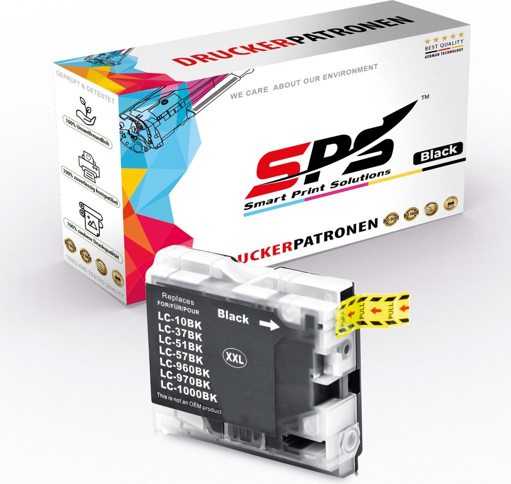 LC-970BK Tintenpatrone Kompatibel für Brother MFC-235 C | 1x Schwarz